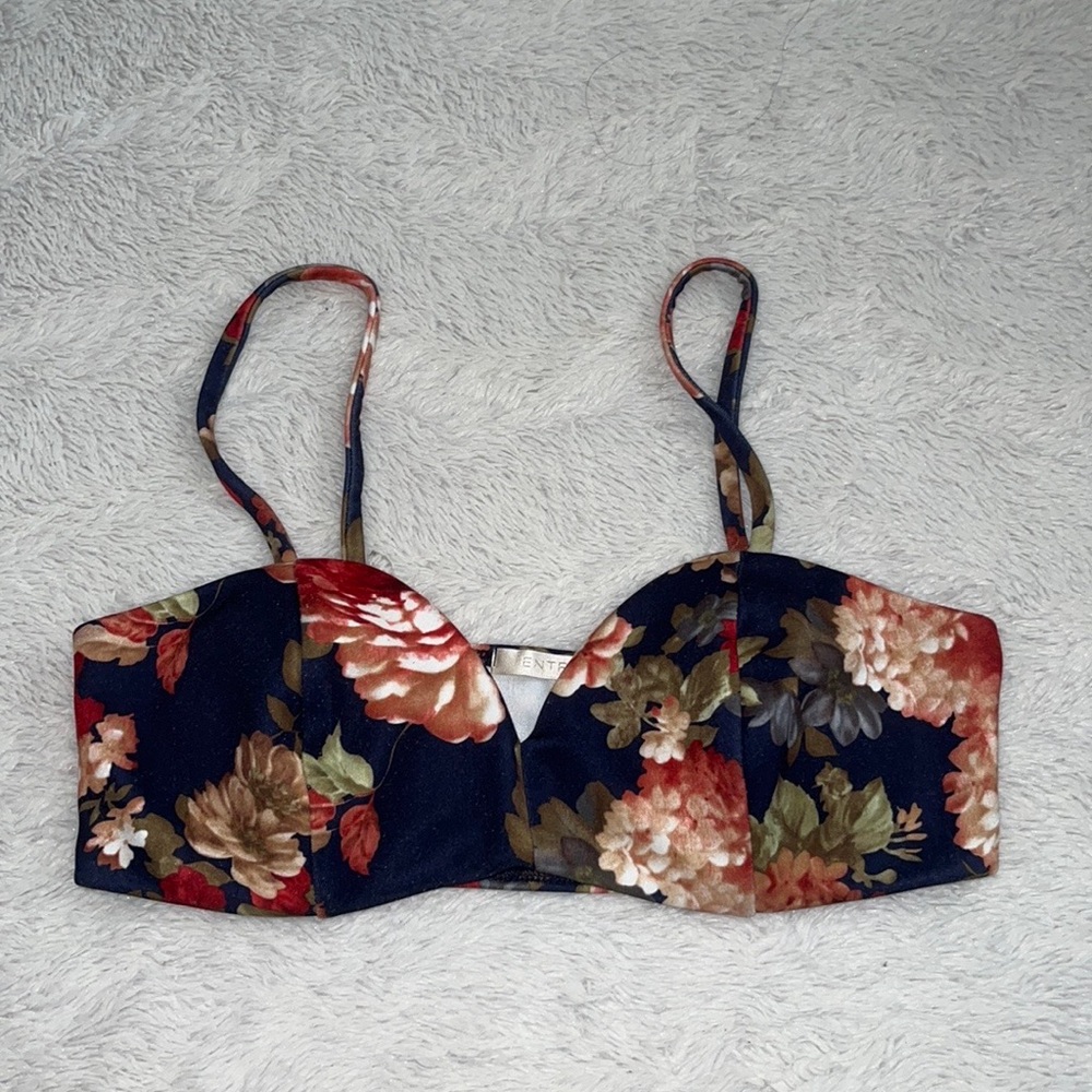 (2 for $10) plenty floral bra top